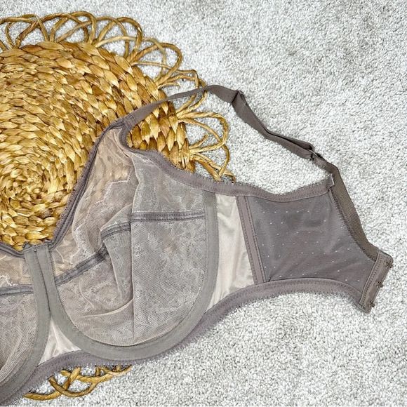 Wacoal Retro Chic Full Figure Underwire Cappuccino Bra Size 32DDD - Picture 12 of 15